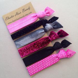 The Shelby Hair Tie Collection - 6 Elastic Hair..