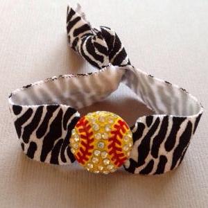 The Zebra Print Softball Hair Tie/ponytail..