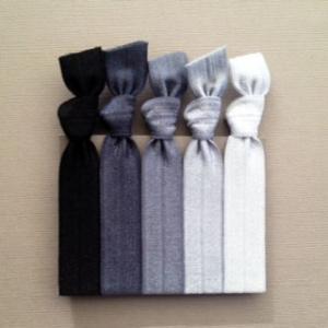 The Silver Black Ombre Hair Tie-ponytail Holder..