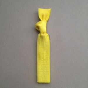 1 Bright Yellow Hand Dyed Hair Tie ..