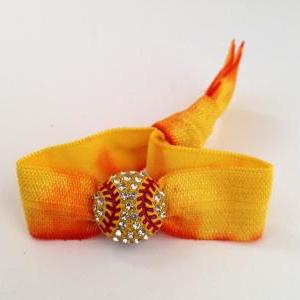 The Softball Hair Tie-bracelet - 1 Elastic Hair..