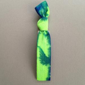 1 Lime-sky Tie Dye Hair Tie By Elastic Hair Bandz..