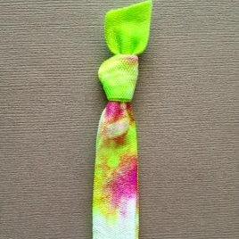 1 Kelly Green-Pink Tie Dye Hair Tie..