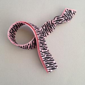 Pink Zebra Elastic Headband by Elas..