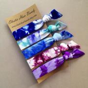 The Kelli Tie Dye Hair Tie-Ponytail Holder Collection - 5 Elastic Hair Ties by Elastic Hair Bandz on Etsy