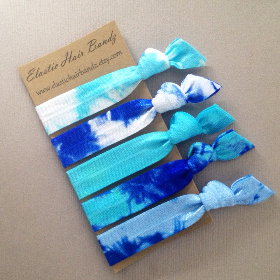 The Emery Hair Ties - Ponytail Holder Collection - 5 Elastic Hair Ties By Elastic Hair Bandz On Etsy