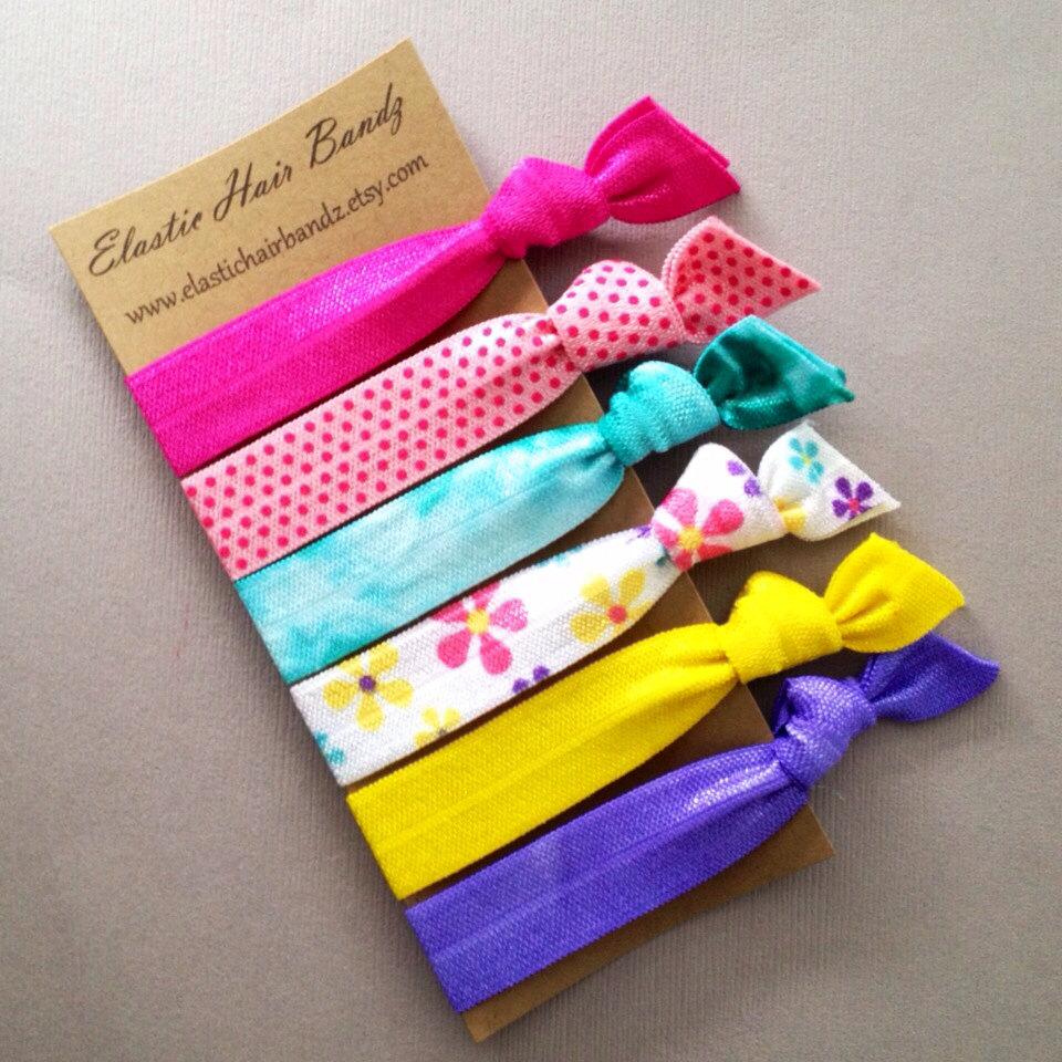 The Jane Collection - 6 Elastic Hair Ties By Elastic Hair Bandz On Etsy