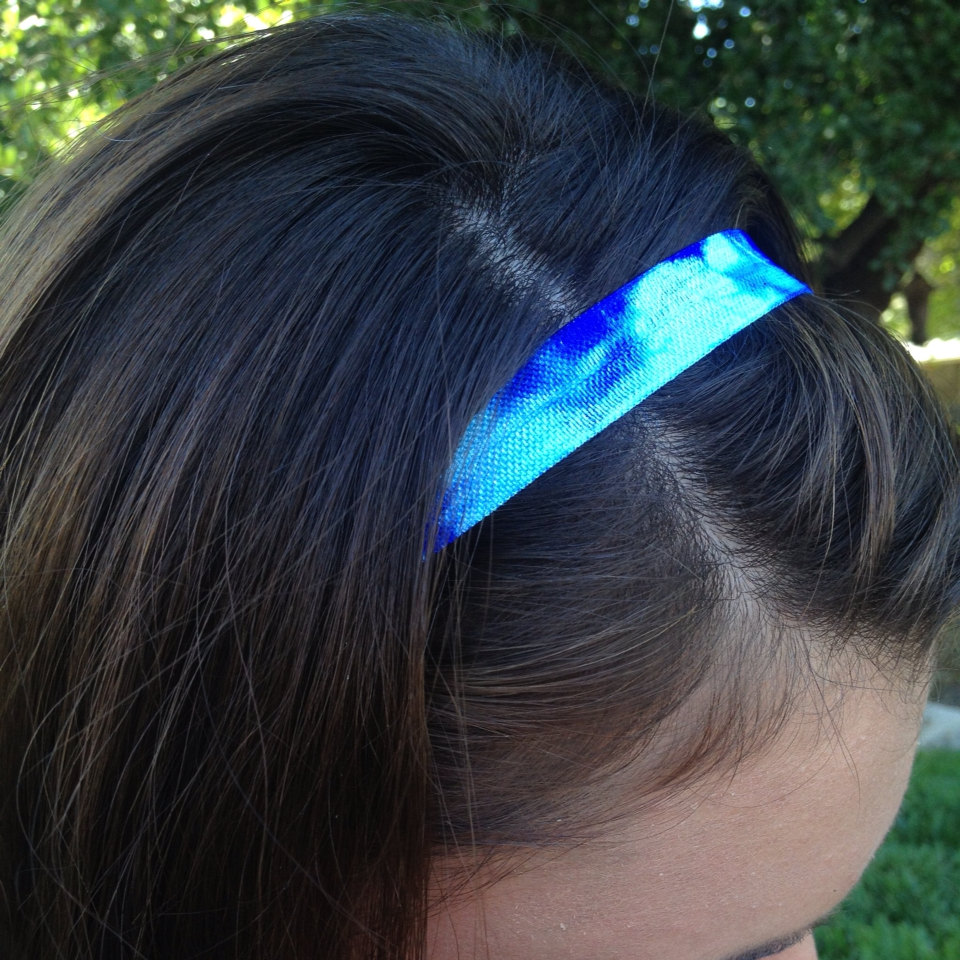 1 Tie Dye Elastic Headband - Fold Over Elastic Of Your Color Choice By Elastic Hair Bandz On Etsy
