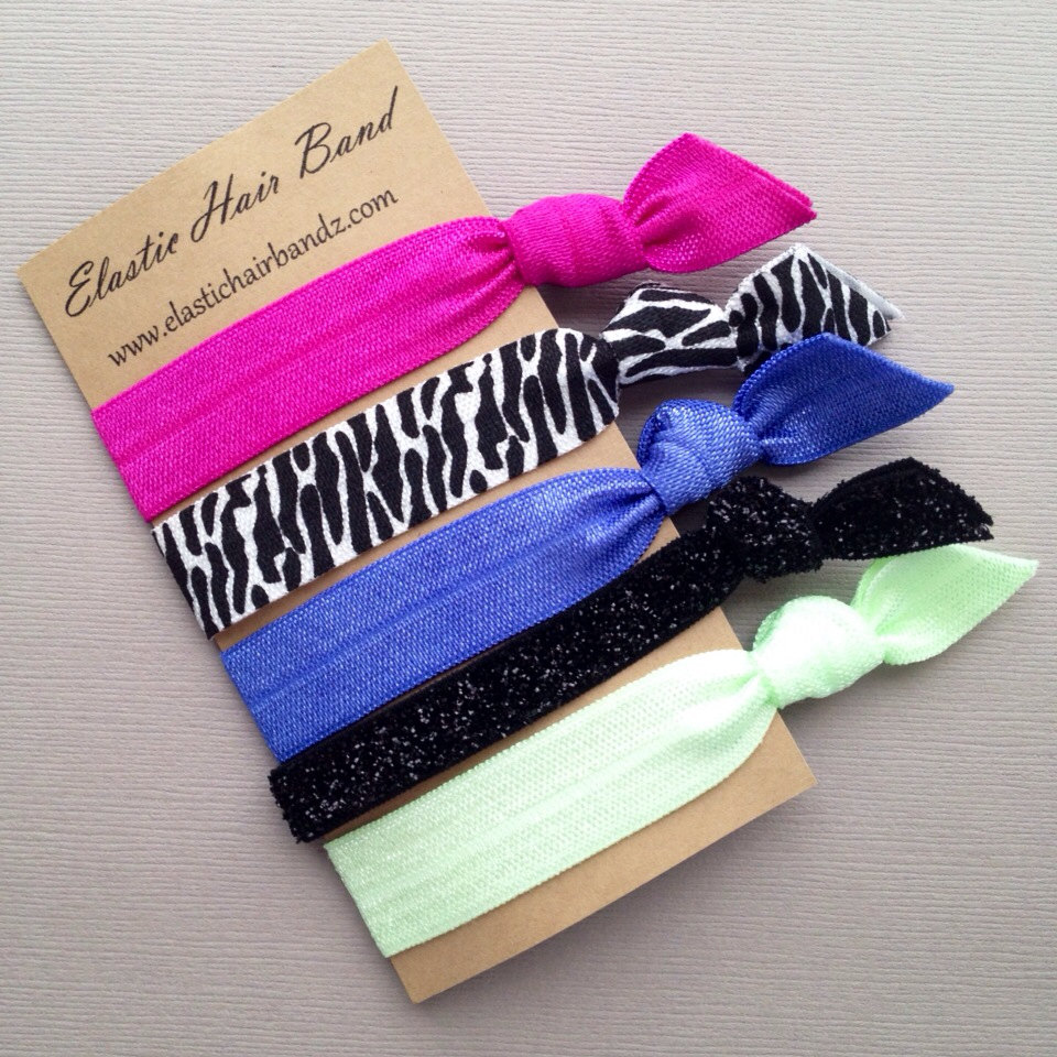The Victoria Hair Tie Ponytail Holder Collection by Elastic Hair Bandz on Etsy