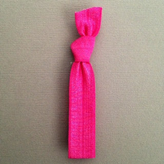 1 Pink Hand Dyed Hair Tie by Elastic Hair Bandz on Etsy