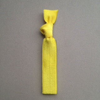 1 Bright Yellow Hand Dyed Hair Tie by Elastic Hair Bandz on Etsy