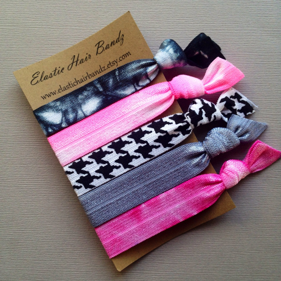 The Claire Hair Tie Ponytail Holder Collection 5 Elastic Hair Ties By Elastic Hair Bandz On Etsy