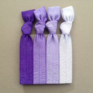 The Violet Ombre Hair Tie Collection - 4 Elastic Hair Ties - By Elastic Hair Bandz On Etsy