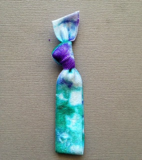 1 Teal-Purple Tie Dye Hair Tie by Elastic Hair Bandz on Etsy