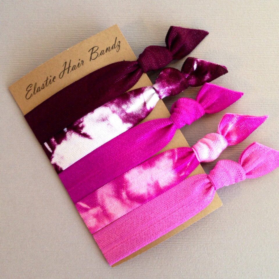 The Lillian Hair Tie-ponytail Holder Collection - 5 Elastic Hair Ties By Elastic Hair Bandz On Etsy